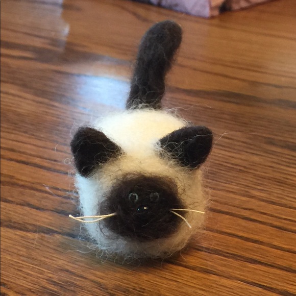 One handmade needle Felted cats kittens - Picture 14 of 14